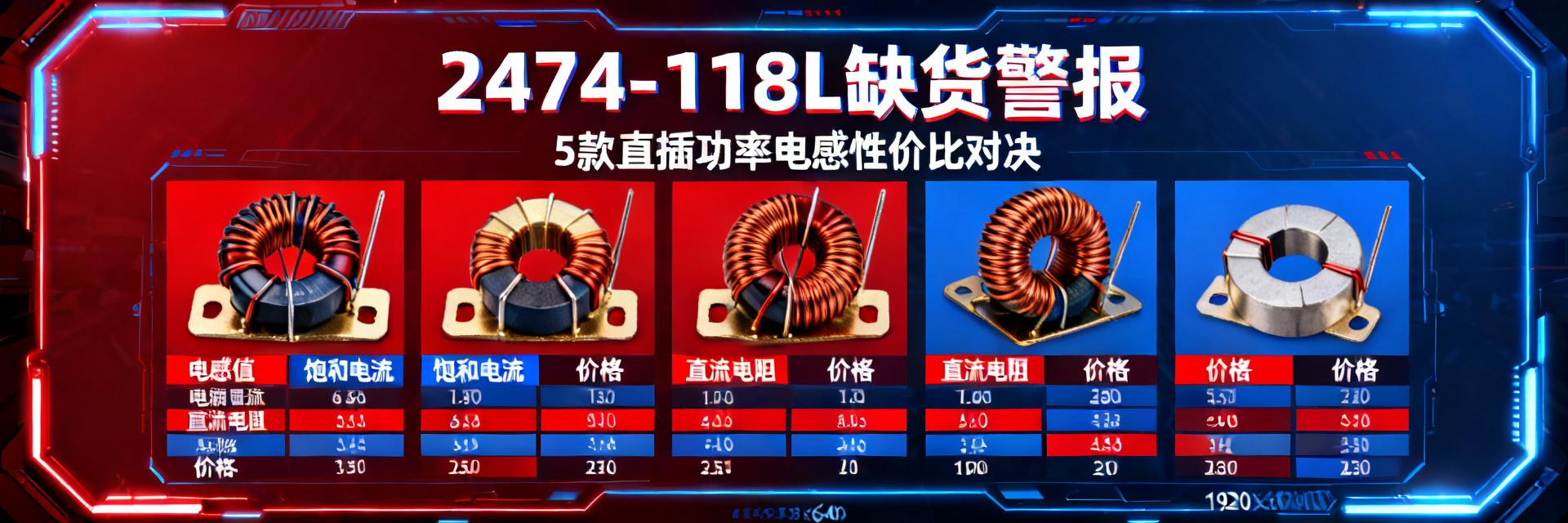 2025最新2474-118L替代大数据：5款直插功率电感性价比排行榜（含完整参数对照表）