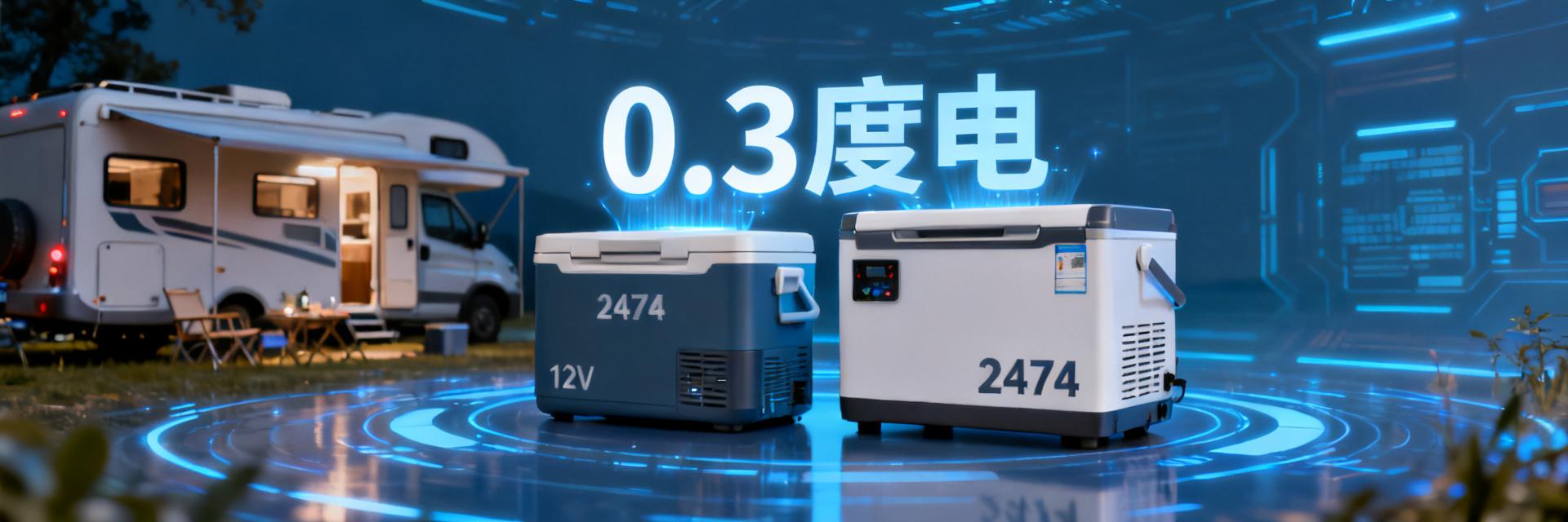 房车冰箱横评：2474型号vs主流12V能耗PK，实测谁一天只耗0.3度电？